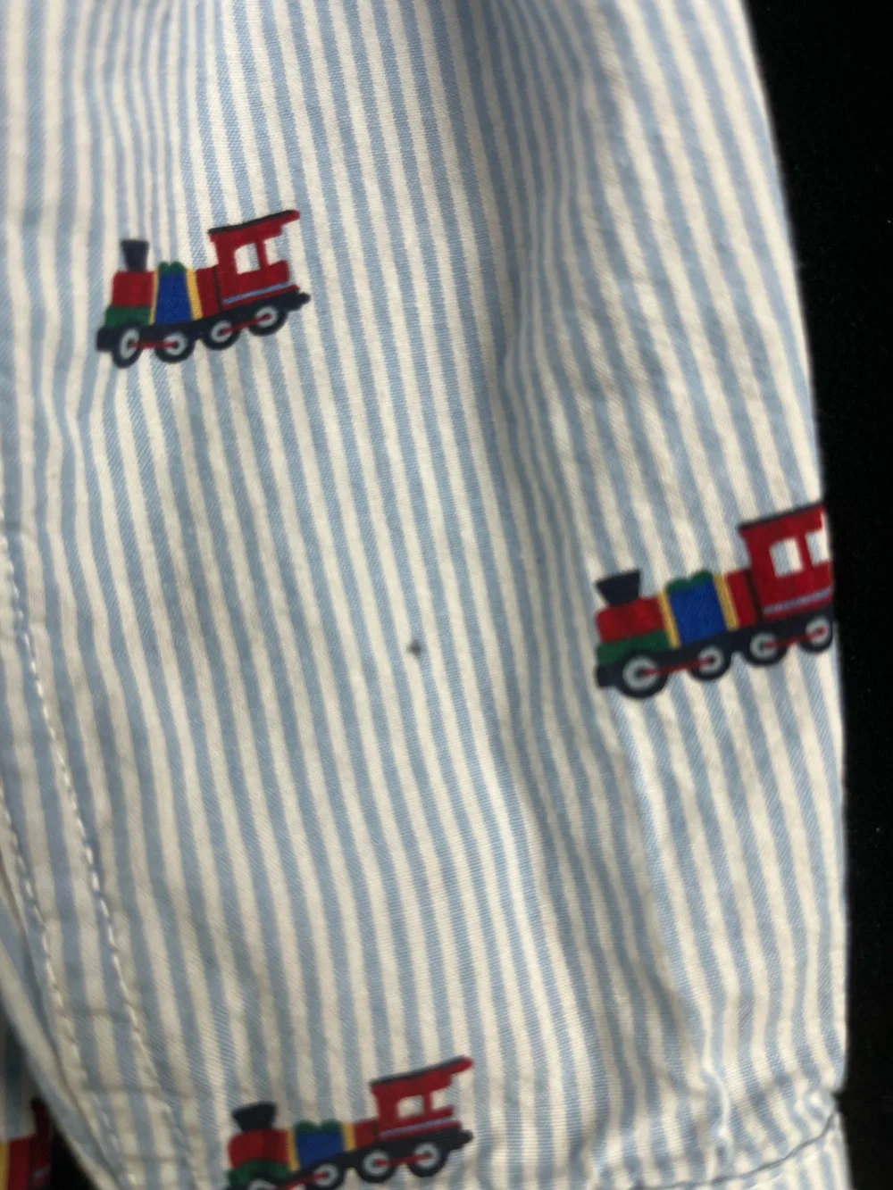 The Children's Place Light Blue & White Stripe Train Button-Down Shirt
